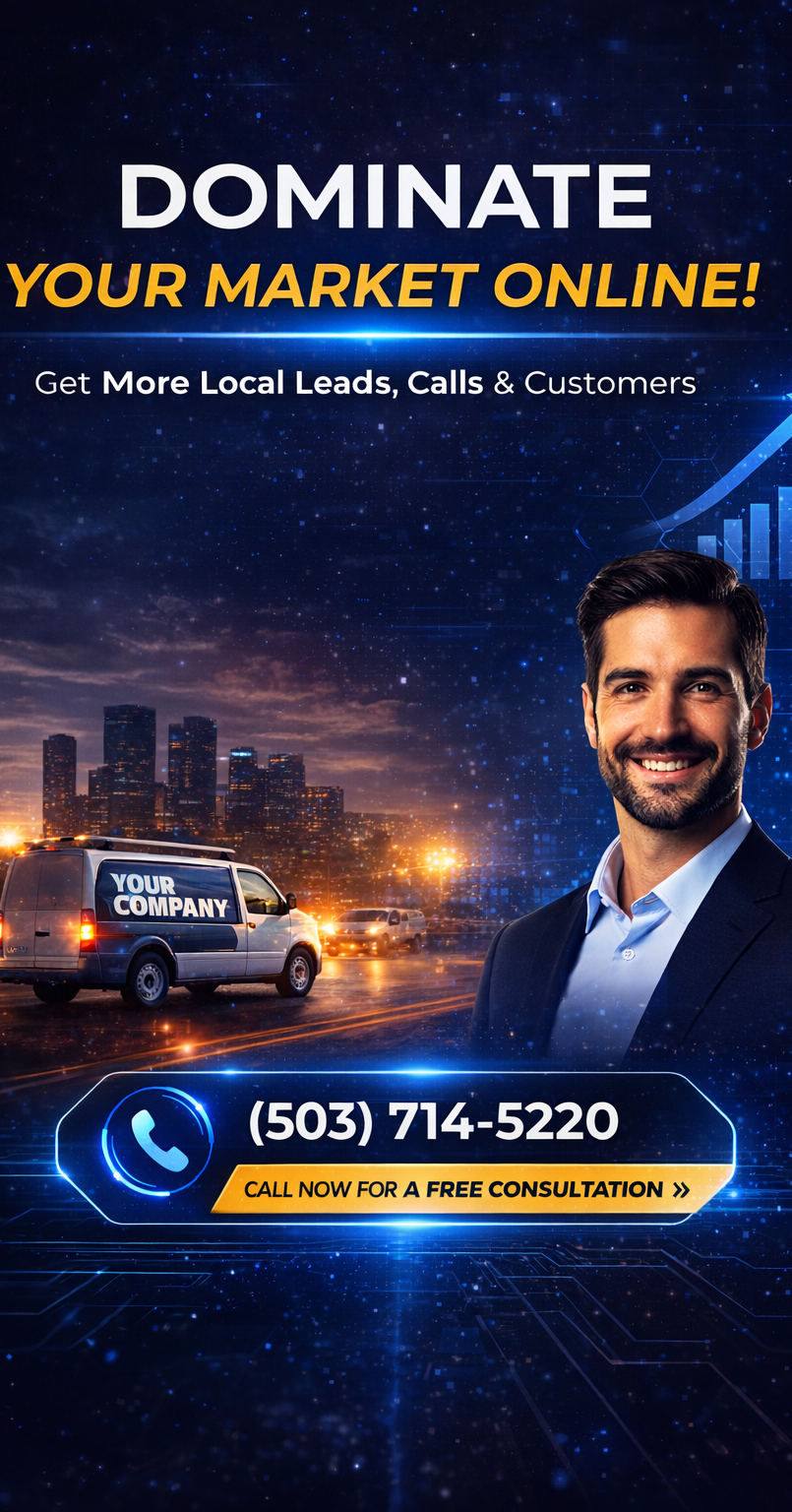 Digital marketing advertisement promoting local lead generation for contractors with phone call consultation call-to-action
