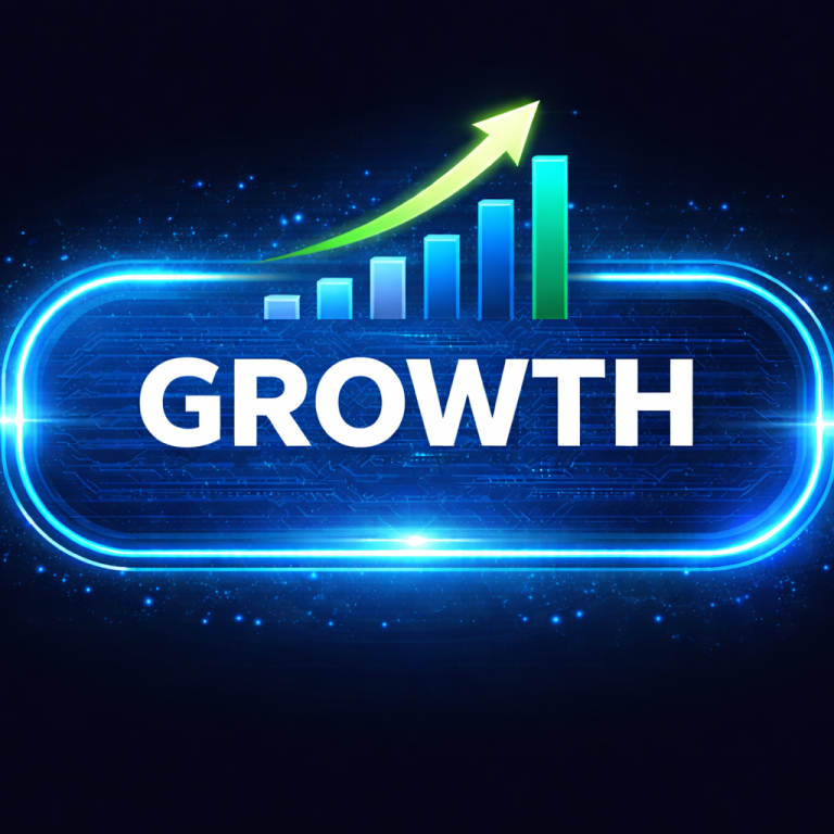 Growth digital marketing package showing increasing performance and business expansion